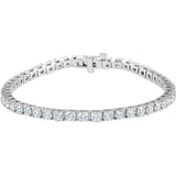 18K White Gold 7 CTW Natural Diamond Line 7 1/4" Bracelet