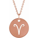Zodiac Disc 16-18" Necklace