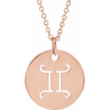 Zodiac Disc 16-18" Necklace
