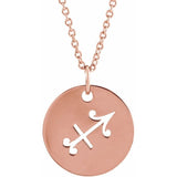 Zodiac Disc 16-18" Necklace