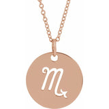 Zodiac Disc 16-18" Necklace