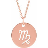 Zodiac Disc 16-18" Necklace