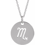 Zodiac Disc 16-18" Necklace