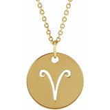 Zodiac Disc 16-18" Necklace