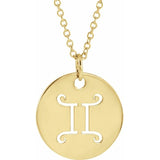 Zodiac Disc 16-18" Necklace