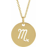 Zodiac Disc 16-18" Necklace