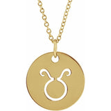 Zodiac Disc 16-18" Necklace