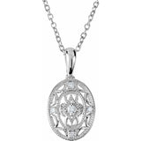 Sterling Silver .05 CTW Natural Diamond 18" Necklace
