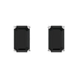 14K Gold Natural Black Onyx Earrings