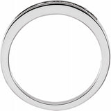 14K White Gold 1/4 CTW Square Diamond Anniversary Band