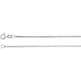 14K White Gold 1.3 mm Diamond Cut Box Chain