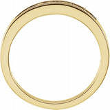 14K Yellow Gold 1/4 CTW Square Diamond Anniversary Band