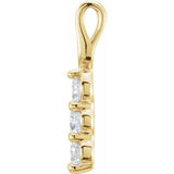 3/4 CTW Natural Diamond Three-Stone Pendant
