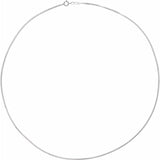 14K White Gold 1.3 mm Diamond Cut Box Chain
