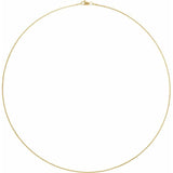 14K Yellow Gold 1 mm Wheat Chain