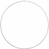 14K White Gold 2.25 mm Solid Curb Link Chain