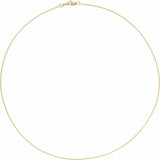 10K Yellow Gold 1 mm Solid Cable Chain