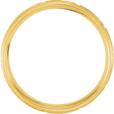 18K Yellow & Platinum Two-Tone Greek Key Pattern Band, 7 mm Wide