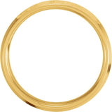 14K Yellow & White Gold Beveled-Edge Two-Tone Band, 6 mm Wide