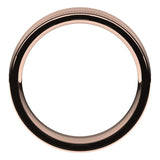 14K Rose Gold Milgrain Concave with Edge Wedding Band, 5 mm Wide