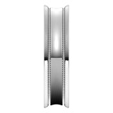 18K White Gold Milgrain Concave with Edge Wedding Band, 5 mm Wide