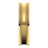 10K Yellow Gold Milgrain Concave with Edge Wedding Band, 5 mm Wide