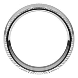 Sterling Silver Beaded Comfort Fit Wedding Band, 6 mm Wide