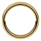 10K Yellow Gold Beaded Comfort Fit Wedding Band, 6 mm Wide