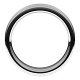 Platinum Milgrain Concave with Edge Wedding Band, 7 mm Wide