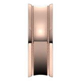 10K Rose Gold Milgrain Concave with Edge Wedding Band, 7 mm Wide