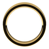 14K Yellow Gold Milgrain Concave with Edge Wedding Band, 6 mm Wide