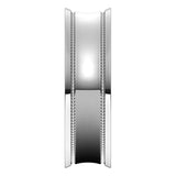 14K White Gold Milgrain Concave with Edge Wedding Band, 6 mm Wide