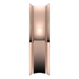 18K Rose Gold Milgrain Concave with Edge Wedding Band, 6 mm Wide