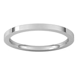 Sterling Silver Flat Comfort Fit Wedding Band, 1.5 mm Wide