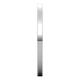 14K White Gold Flat Comfort Fit Wedding Band, 1.5 mm Wide