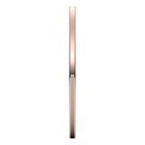 14K Rose Gold Flat Comfort Fit Wedding Band, 1 mm Wide