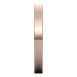 10K Rose Gold Flat Comfort Fit Wedding Band, 2.5 mm Wide