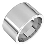 Palladium Flat Comfort Fit Wedding Band, 12 mm Wide
