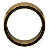 14K Yellow Gold Flat Comfort Fit Wedding Band, 12 mm Wide