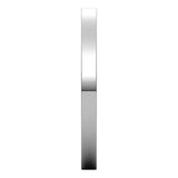 Platinum Flat Comfort Fit Wedding Band, 2 mm Wide