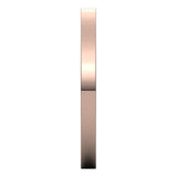 18K Rose Gold Flat Comfort Fit Wedding Band, 2 mm Wide