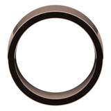18K Rose Gold Flat Comfort Fit Wedding Band, 10 mm Wide