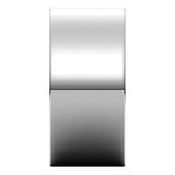 18K White Gold Flat Comfort Fit Wedding Band, 10 mm Wide