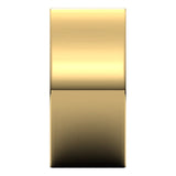 14K Yellow Gold Flat Comfort Fit Wedding Band, 10 mm Wide