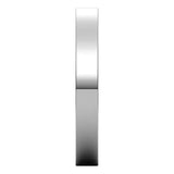 10K White Gold Flat Comfort Fit Wedding Band, 3 mm Wide