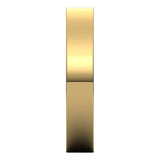 14K Yellow Gold Flat Comfort Fit Wedding Band, 4 mm Wide