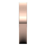 10K Rose Gold Flat Comfort Fit Wedding Band, 4 mm Wide