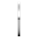 10K White Gold Flat Comfort Fit Light Wedding Band, 1.5 mm Wide