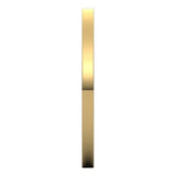 18K Yellow Gold Flat Comfort Fit Light Wedding Band, 1.5 mm Wide