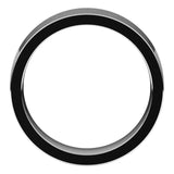 18K White Gold Flat Comfort Fit Wedding Band, 6 mm Wide